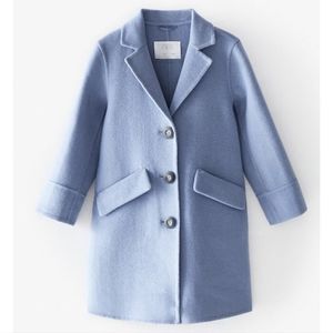 Zara light blue girls wool coat size 6